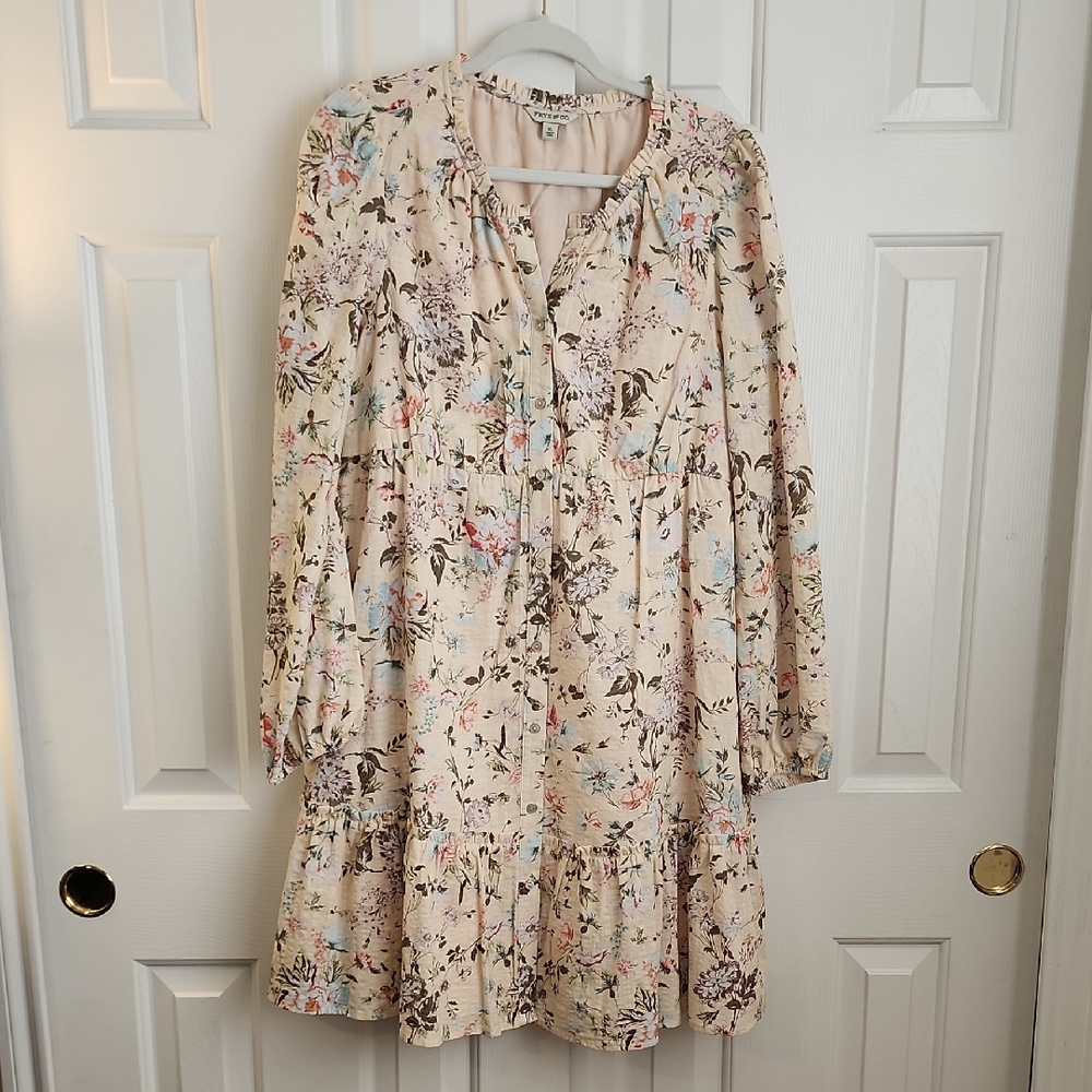 FRYE AND CO. Pink and Brown Floral Dress NWT Size XL